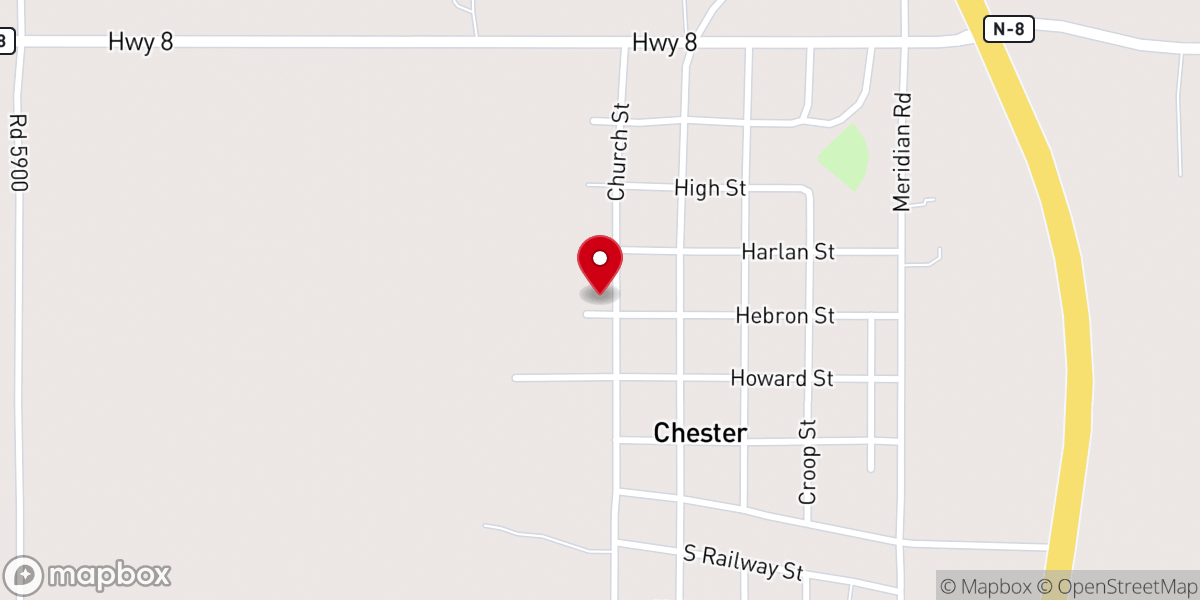 Map showing location of St John Lutheran Church