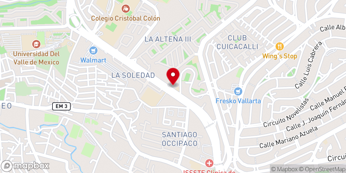 Map showing location of Satélite Campus Lomas Verdes - Iglesia Cristiana