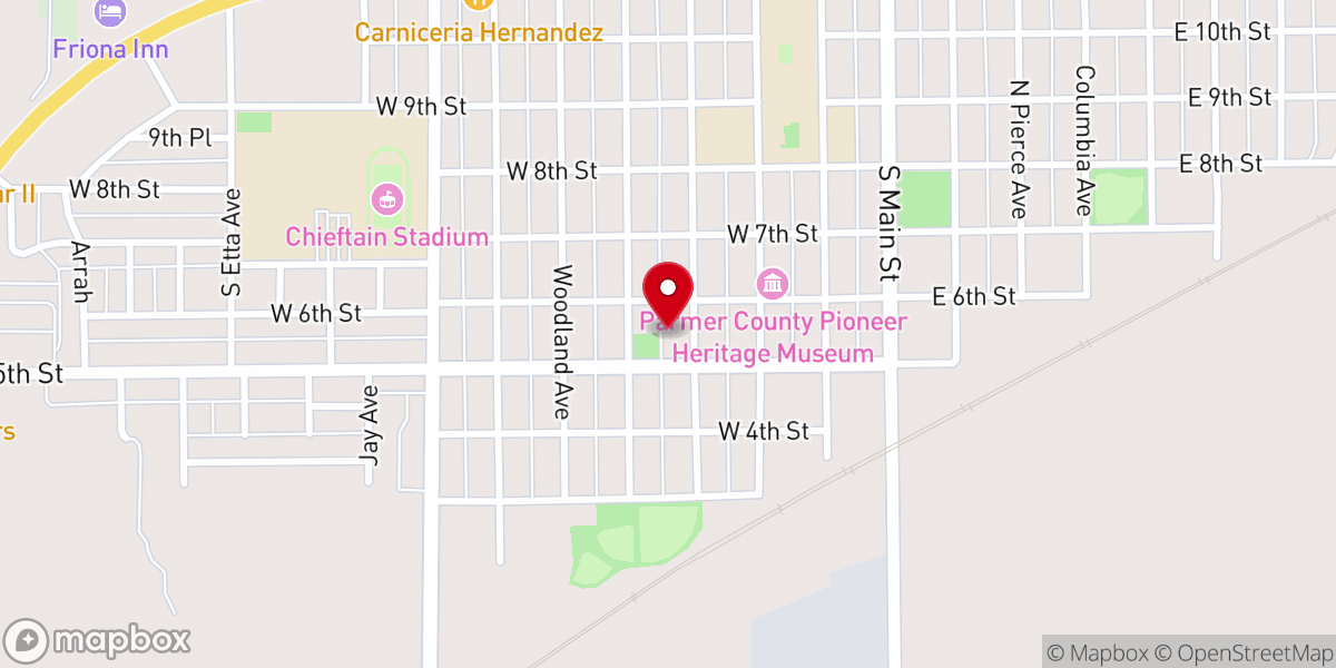 Map showing location of First Baptist Church