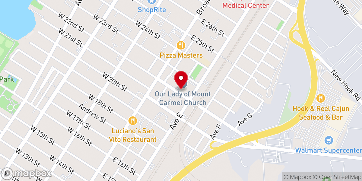 Map showing location of St. John Paul II RC Parish