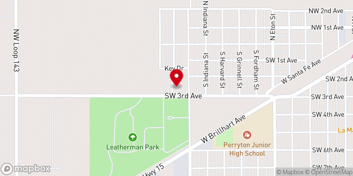 Map showing location of Key Heights Baptist Church