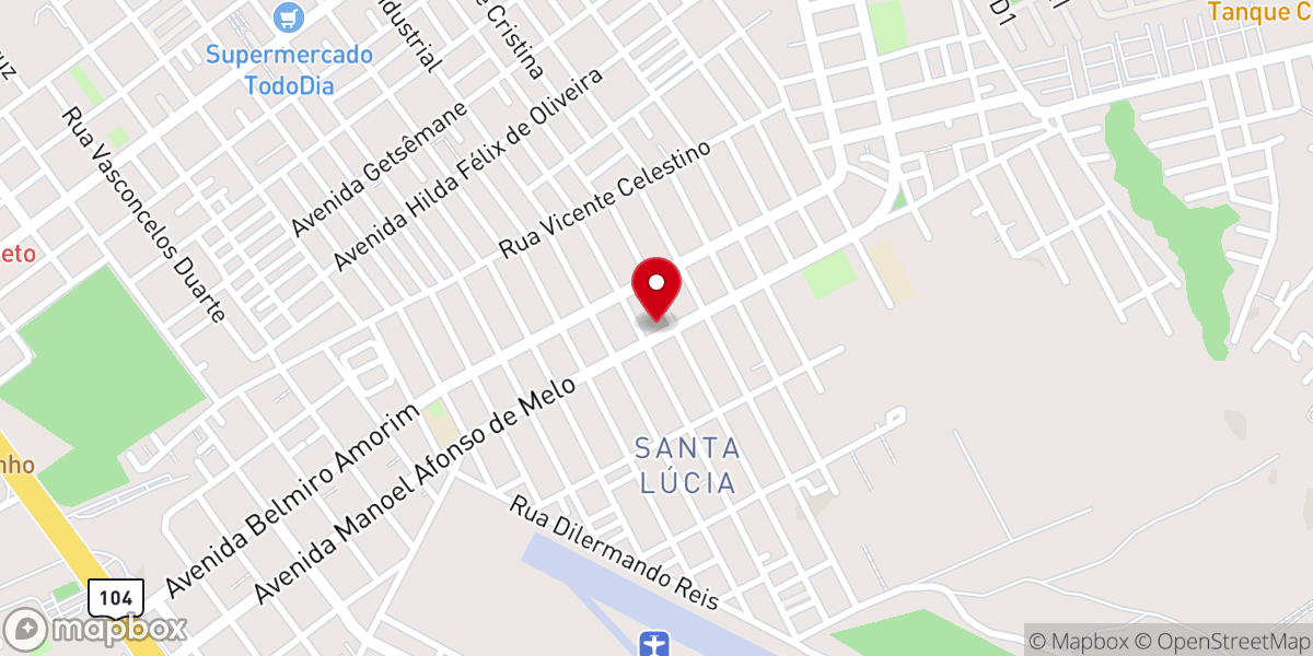Map showing location of Igreja pentecostal aliança renovada