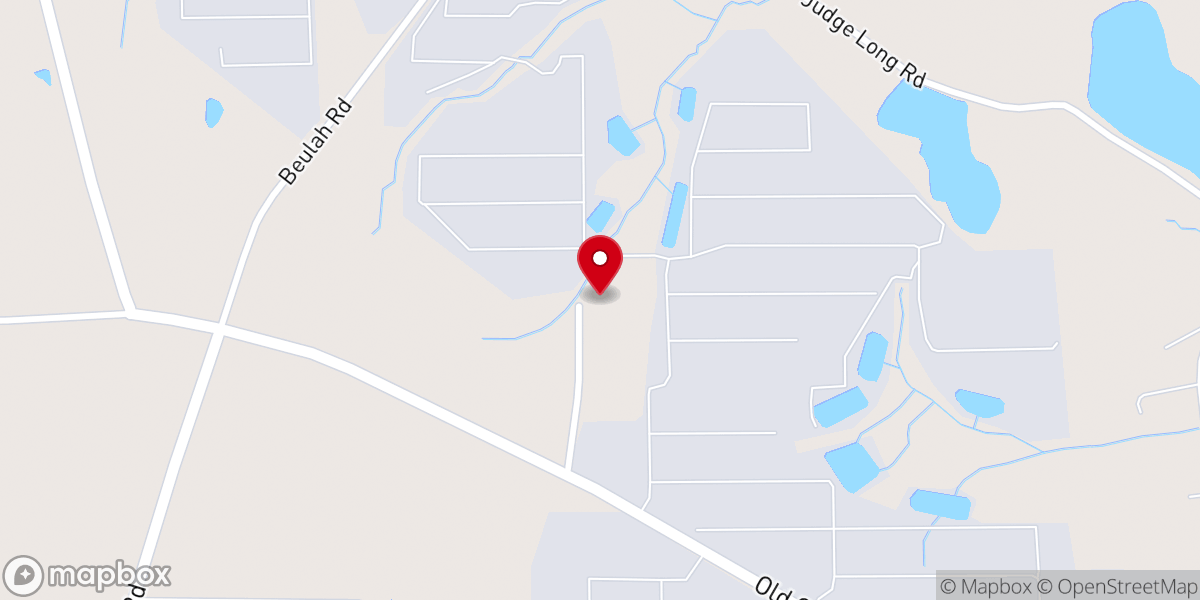 Map showing location of Shady Grove Baptist Church