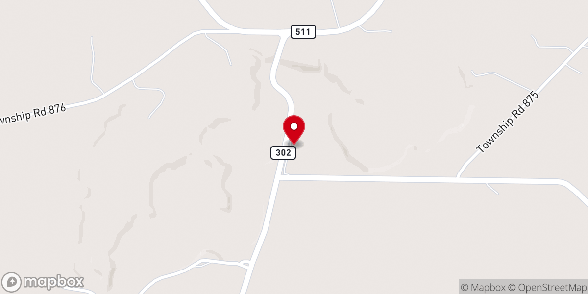 Map showing location of Trinity Baptist Church