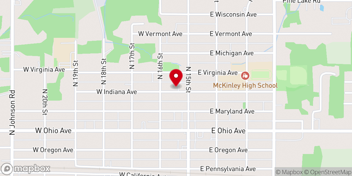 Map showing location of Corbett Jeff