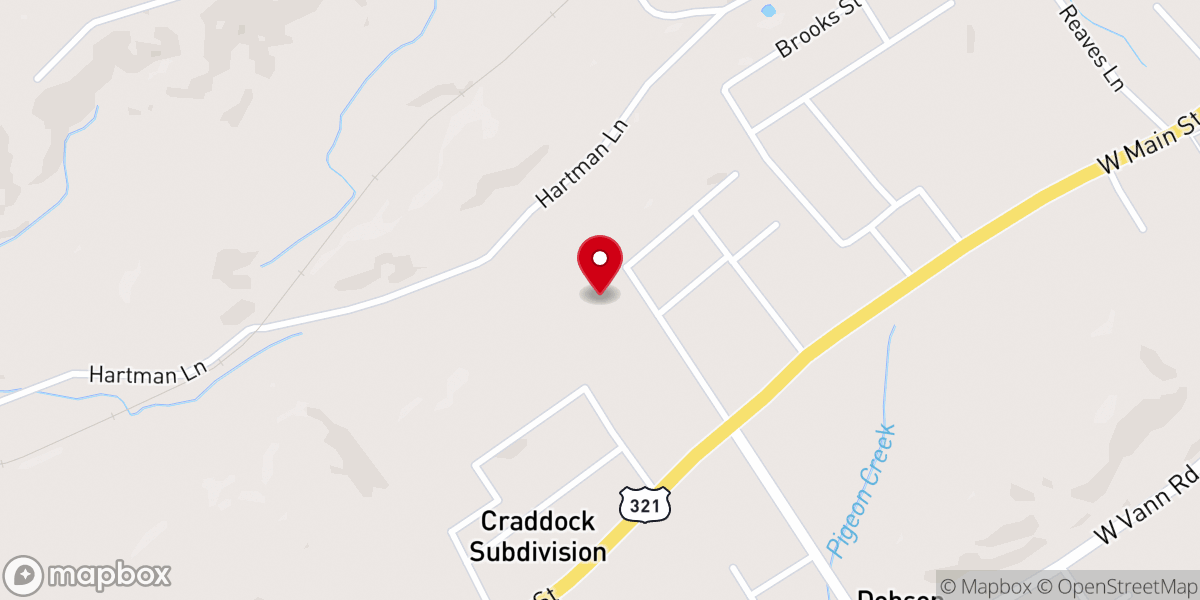 Map showing location of Overlook Dr. FWB Church