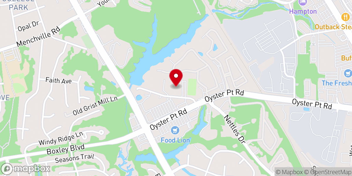 Map showing location of Denbigh Baptist Church