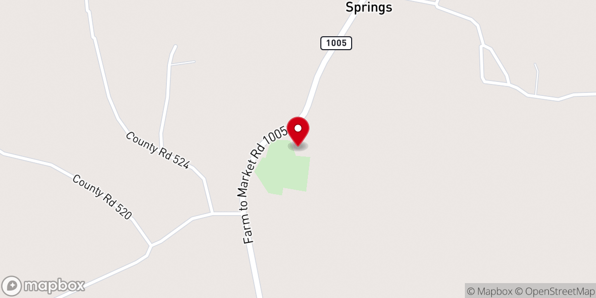 Map showing location of Magnolia Springs Church