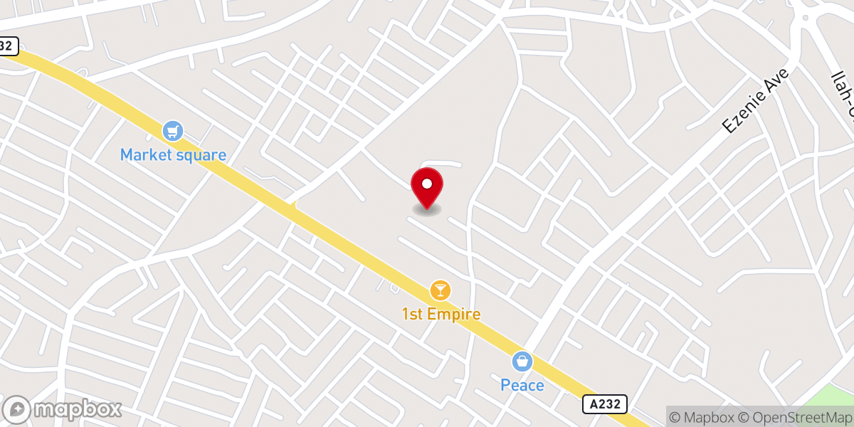 Map showing location of Celestial church of christ, rock of ages parish 8