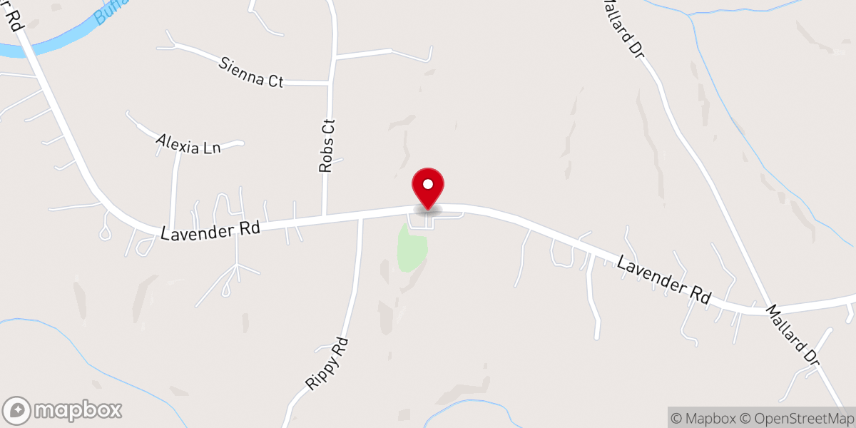 Map showing location of New Buffalo Church