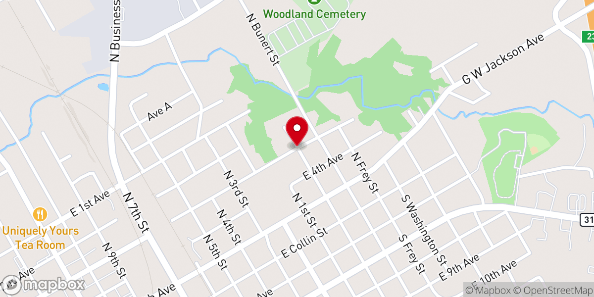 Map showing location of Love Chapel Mssnry Baptist Ch