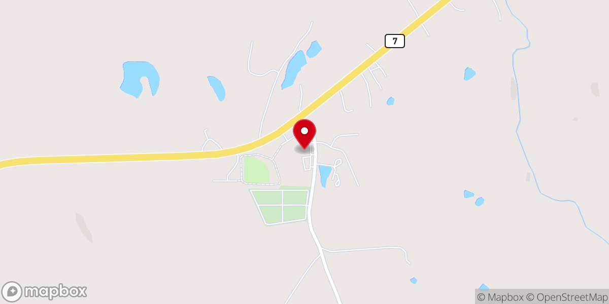 Map showing location of Anchor Baptist Church