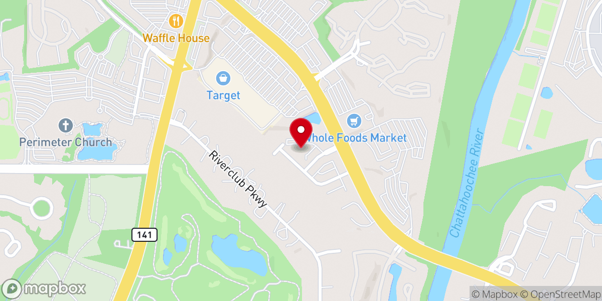 Map showing location of Parkway Baptist Church
