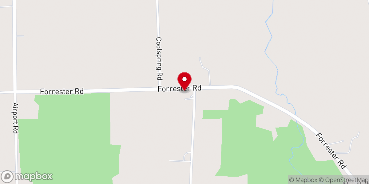 Map showing location of Coolspring Presbyterian Church