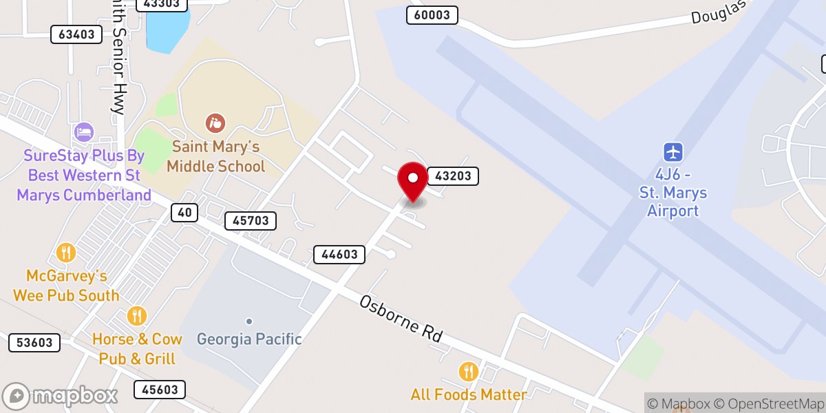 Map showing location of Eagle's Wings Judah Worship Center SMG.