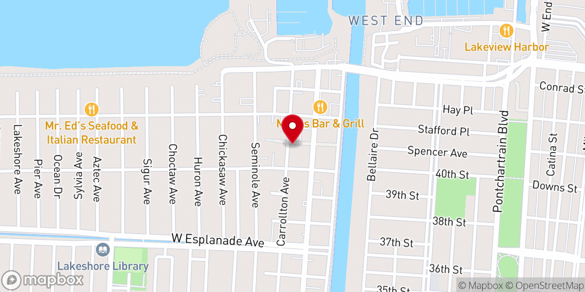 Map showing location of St Louis King of France Church