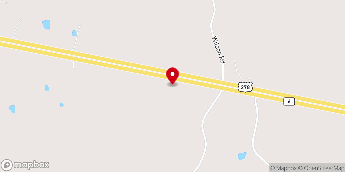 Map showing location of Springhill Toccopola Church