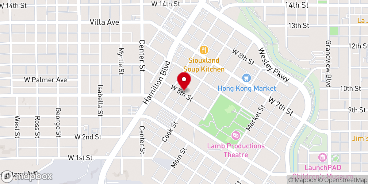 Map showing location of Saint Boniface Church