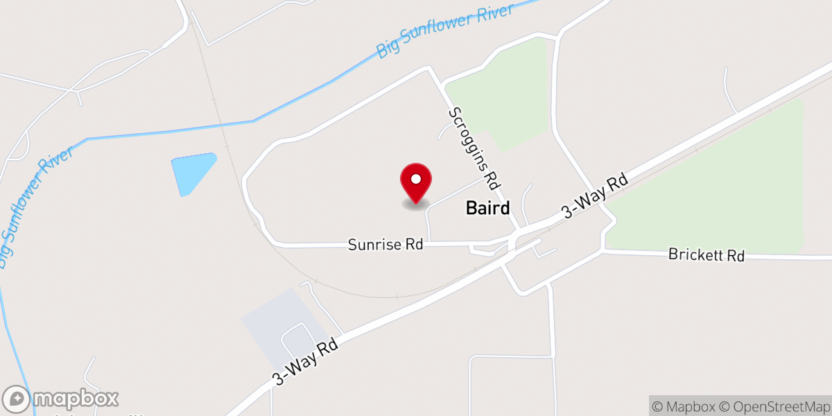 Map showing location of Sunrise Church