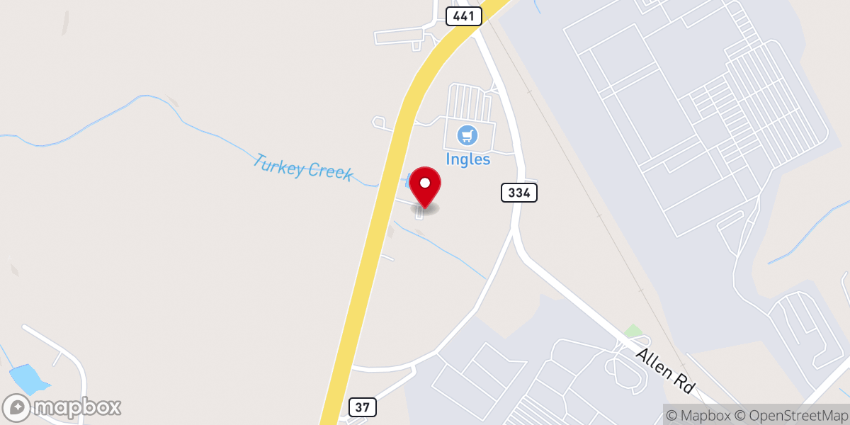 Map showing location of Crossroads Worship Center Church of God