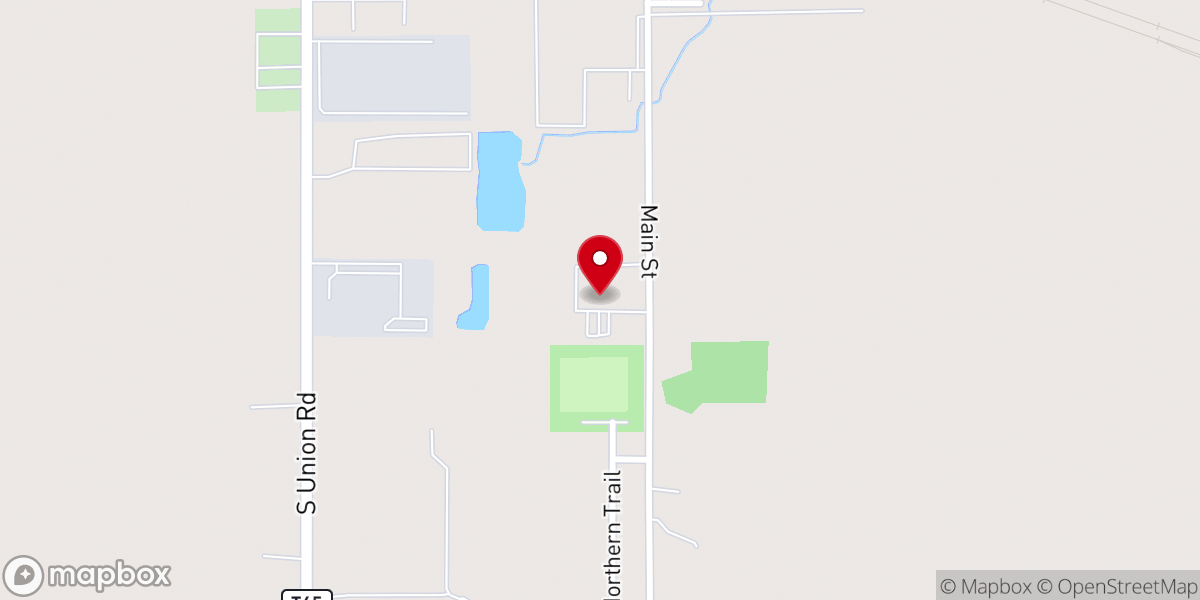 Map showing location of St John's Lutheran Church - Union, Illinois