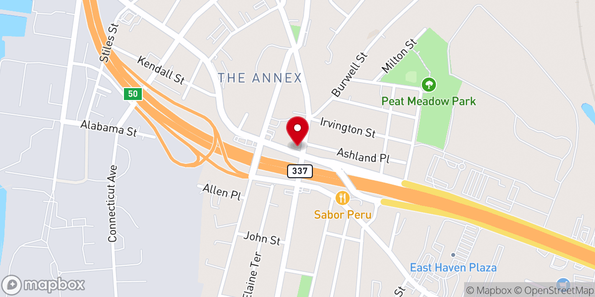 Map showing location of St Andrews United Methodist Church