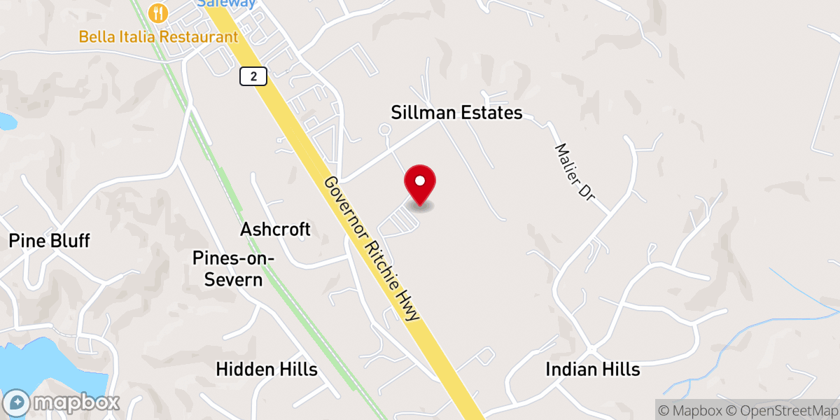 Map showing location of First United Pentecostal Church