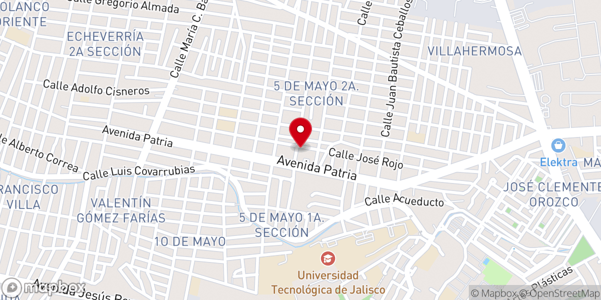 Map showing location of Iglesia Cristiana Galilea