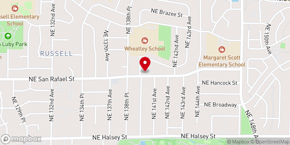 Map showing location of Bethany Church