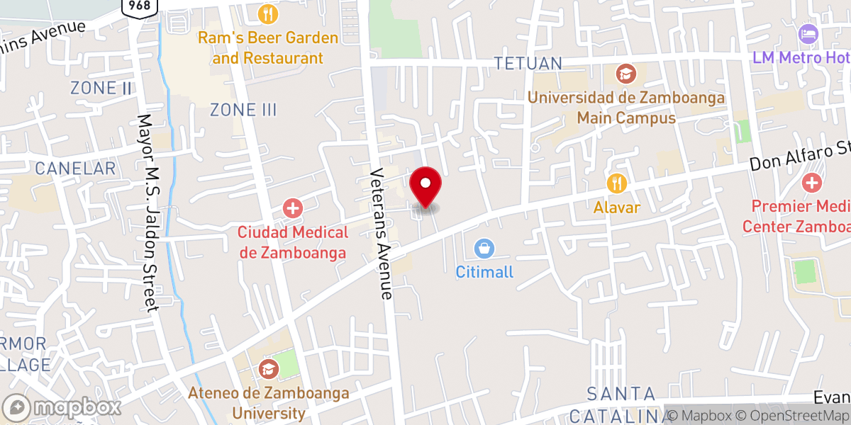 Map showing location of Zamboanga City Immanuel Christian Fellowship Inc.
