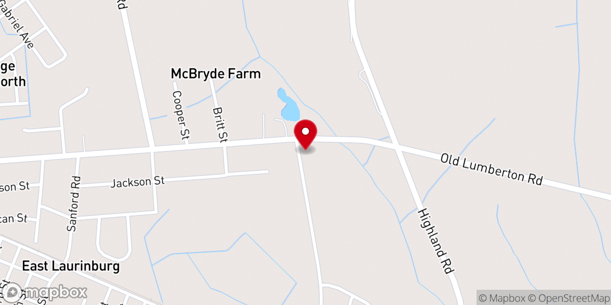 Map showing location of Eastside Emmanuel Holiness Church