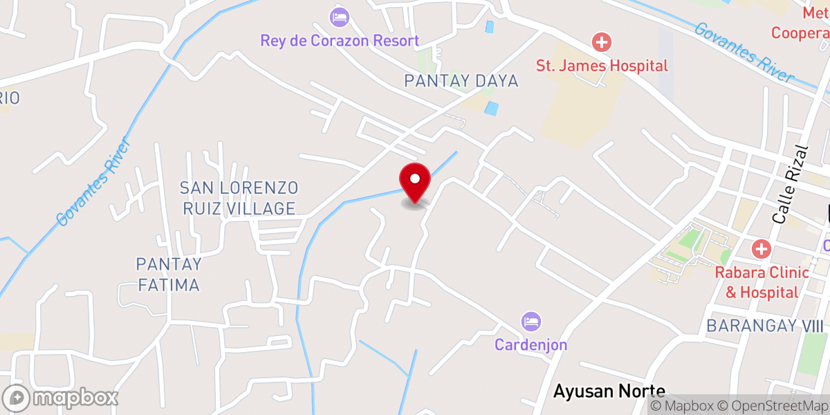 Map showing location of Vigan City Calvary Baptist Church