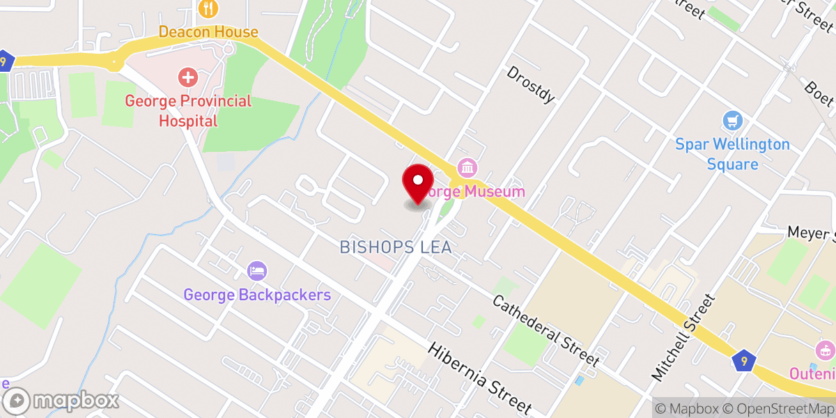 Map showing location of Agape Baptist Church