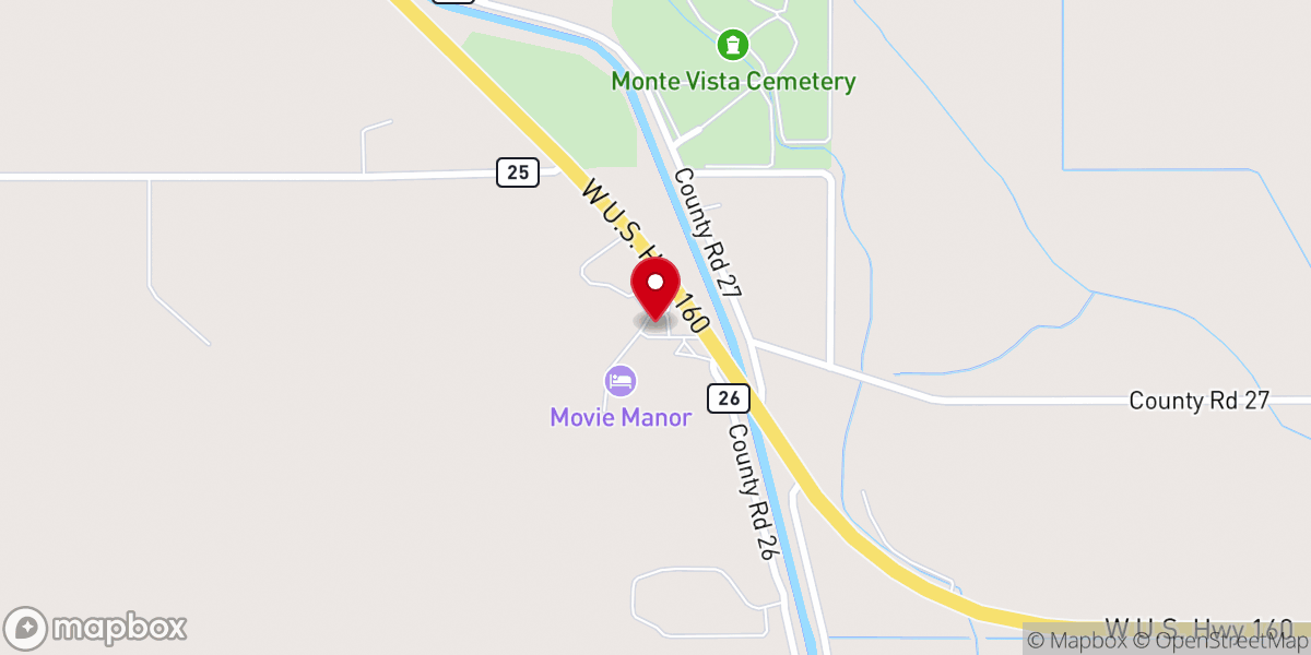 Map showing location of Best Western Movie Manor