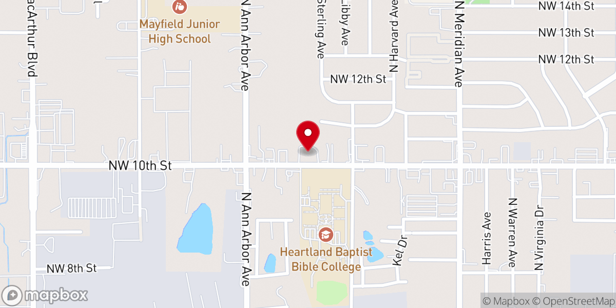 Map showing location of Centro de Celebración church