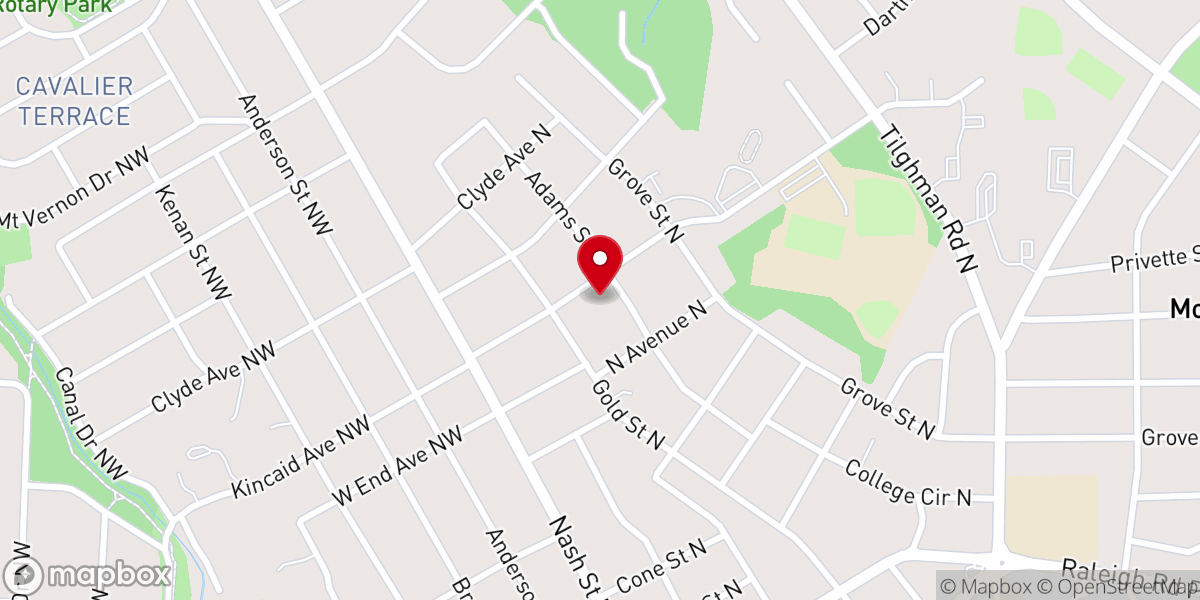 Map showing location of Grace Baptist Church