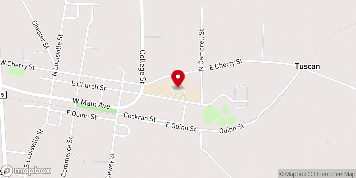 Map showing location of Choctaw County Career & Tech Center