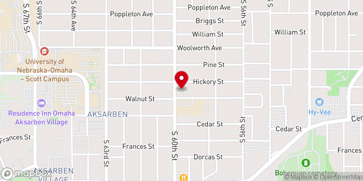 Map showing location of St. Matthew Evangelical Lutheran Church