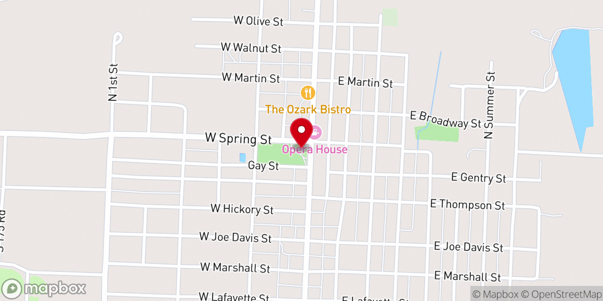 Map showing location of El Dorado Springs Chamber of Commerce