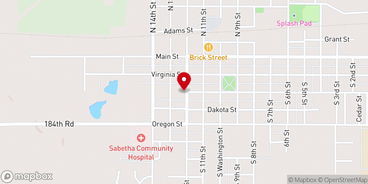 Map showing location of United Brethren In Christ Church