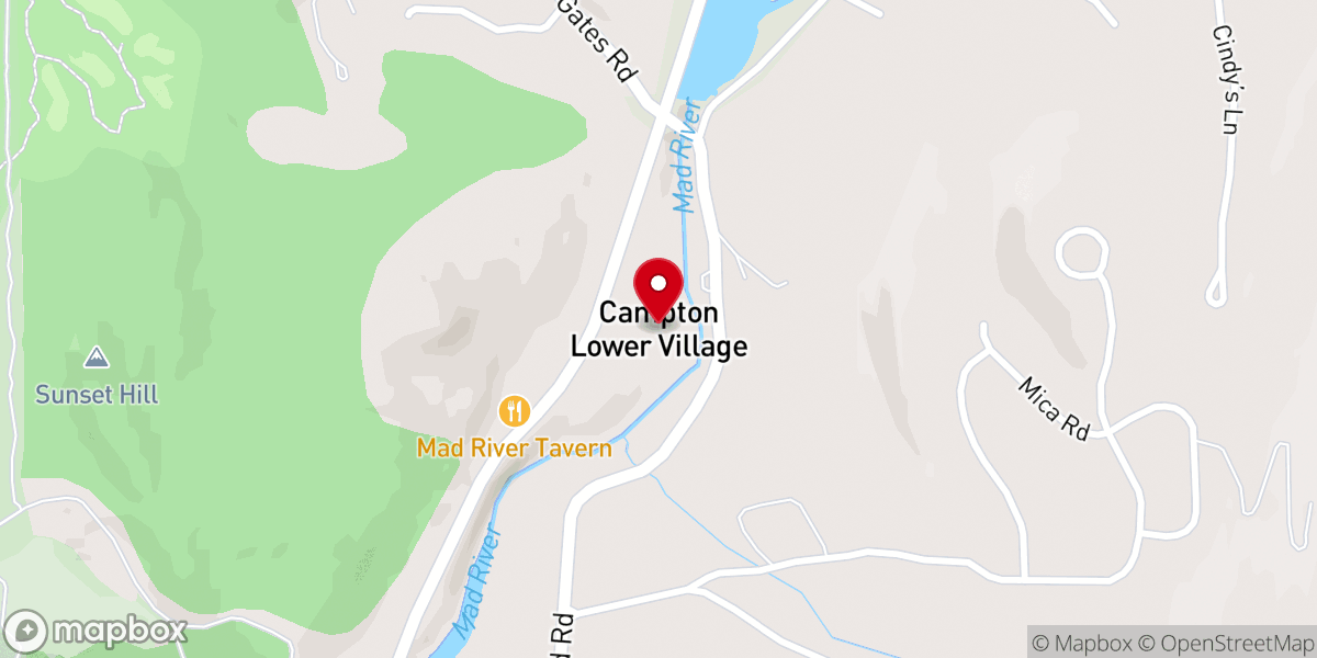 Map showing location of Campton Lower Village