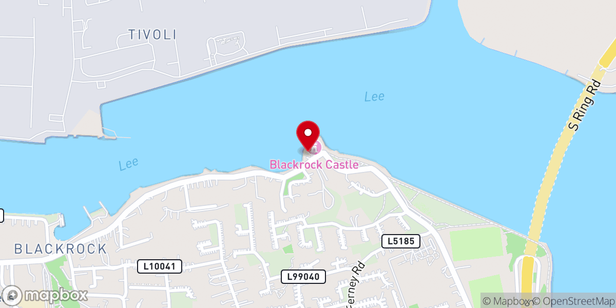 Map showing location of Blackrock Castle Observatory