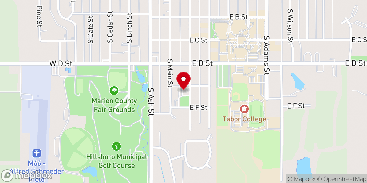 Map showing location of Parkview Church Parking