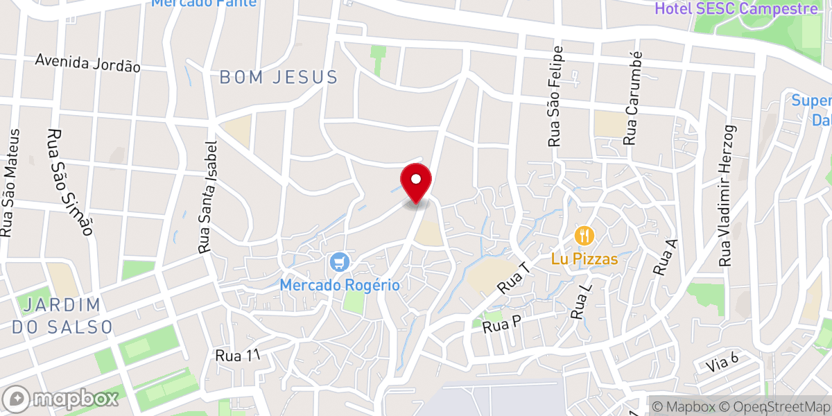 Map showing location of Casa Social - Bom Pastor
