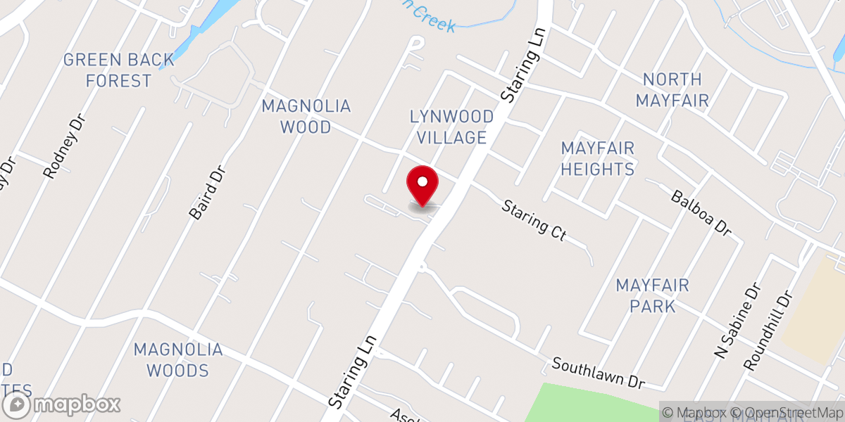 Map showing location of Faith Chapel Church of God