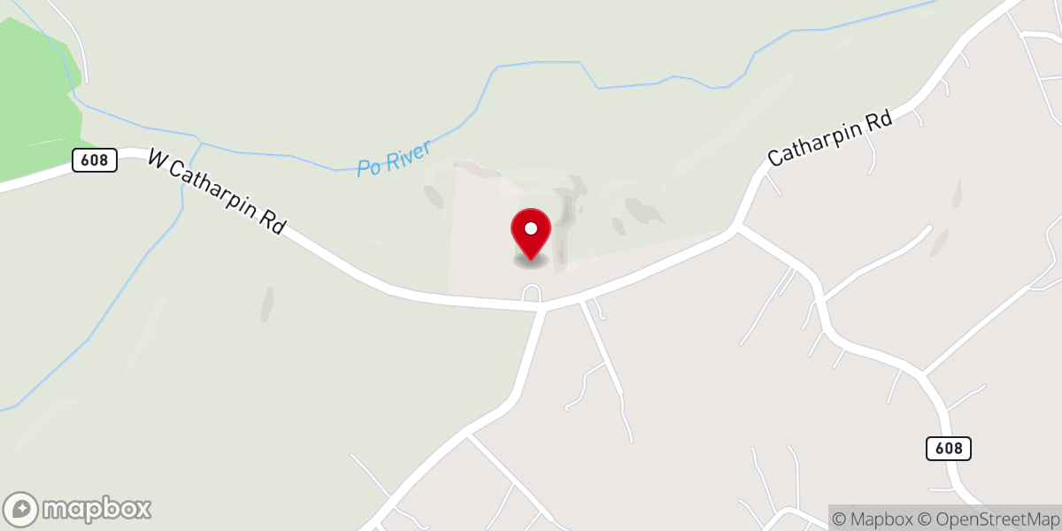 Map showing location of Shady Grove United Methodist