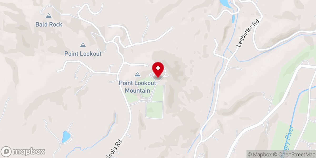 Map showing location of Point Lookout Vineyards