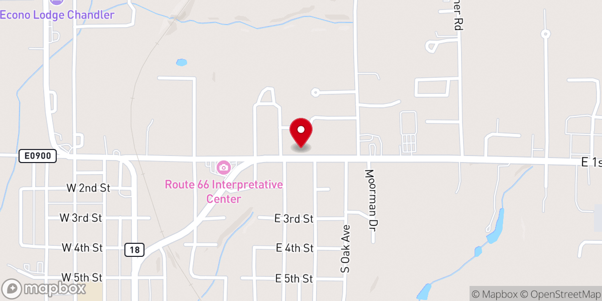 Map showing location of Central Church of Christ