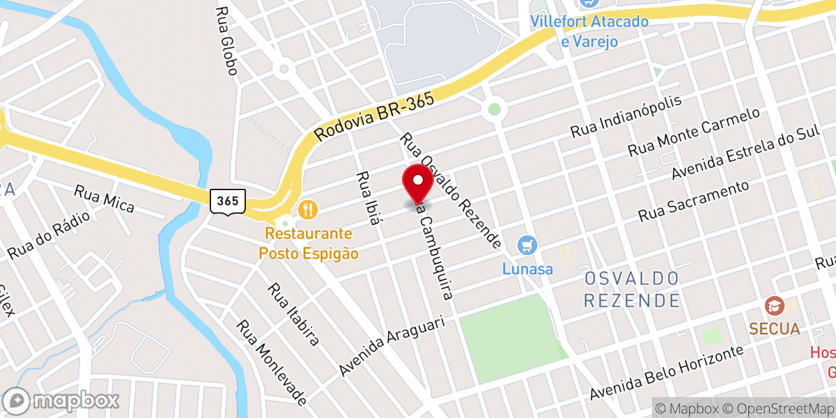 Map showing location of Comunidade Santo Antônio