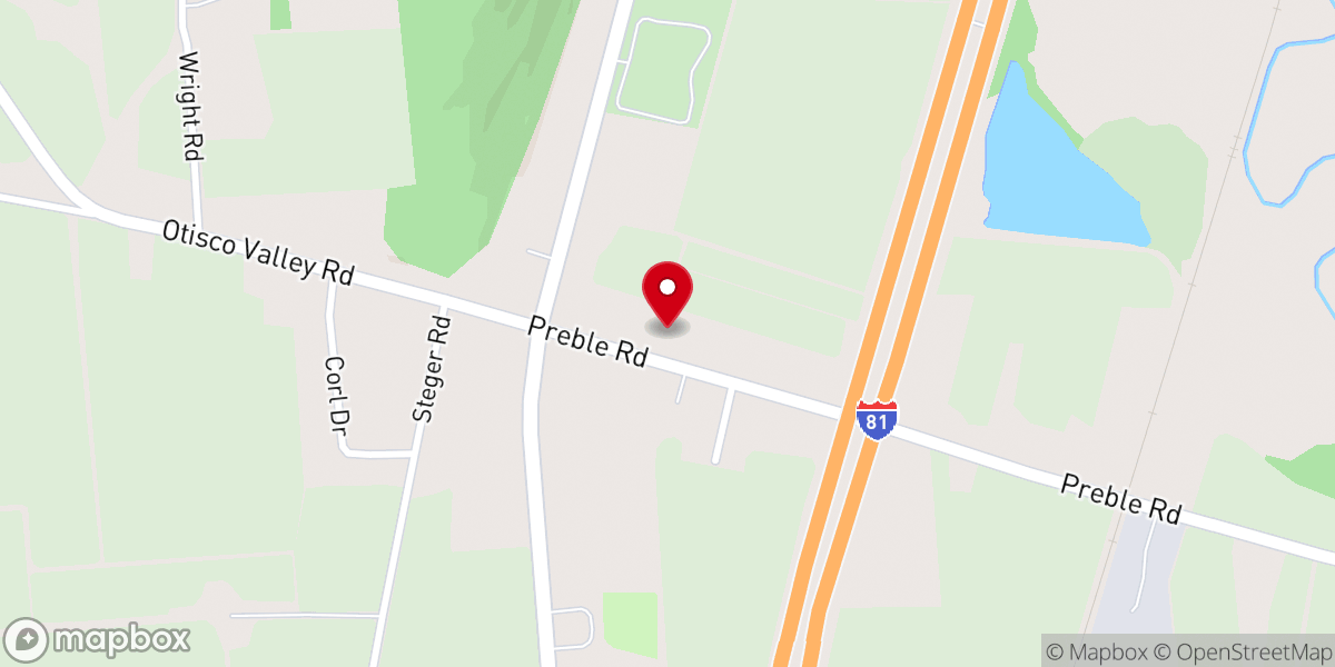 Map showing location of Preble Congregational Church, UCC